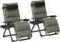 Outsunny Zero Gravity Chairs Set of 2, Reclining Folding Zero Gravity Lounge Chair, Outdoor Lounge Chairs with Removable Cushion, Headrest, and Cup Phone Holder Tray for Patio, Beach, Gray