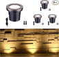 LED Well Light, In Ground Landscape Lights Low Voltage Outdoor, 12V IP67 Waterproof, Bright Wired Aluminum ORB for Patio Pathway Lawn 6W 580LM 4 Pack