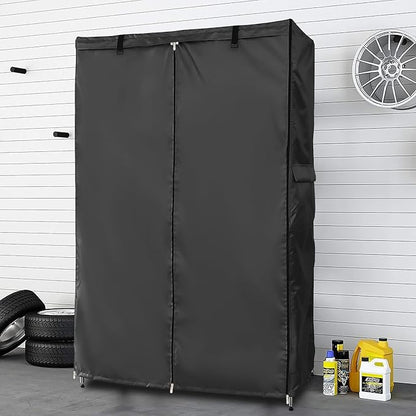Waterproof Shelf Cover,Outdoor 600D Heavy Duty Dustproof Storage Shelves Cover,36''x18''x72'' Shelf Covers for Wire Shelving with Zippers,Storage Rack Covers with Clear Front