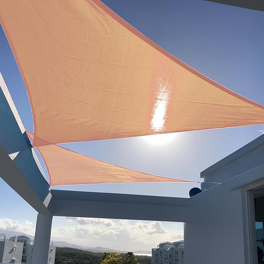 SUNNY GUARD Custom Size 17'x29'x29' Peach Fuzz Sun Shade Sail Right Triangle UV Block Shade for Backyard Yard Patio Deck Garden(Customized)