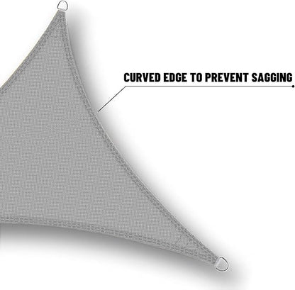 SUNNY GUARD Waterproof Sun Shade Sail 16' x 16' x 16' Charcoal Triangle UV Block Sunshade for Backyard Yard Deck Patio Garden Outdoor Activities and Facility(We Make Custom Size)