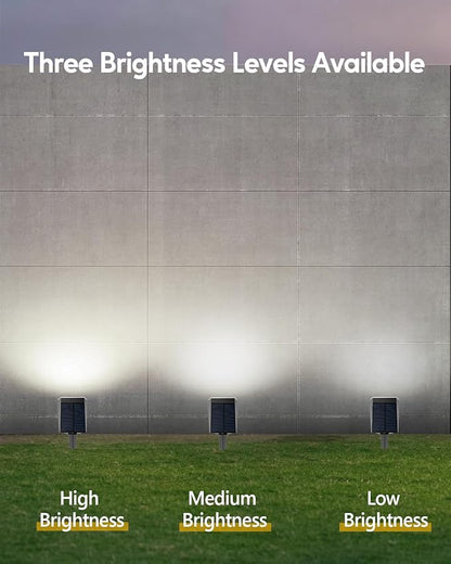 HIBOITEC Solar Spot Lights Outdoor 59LED Landscape Lights Solar Powered Uplights Waterproof Adjustable Brightness Dusk to Dawn for Outside Garden Yard Trees 4 Packs Cool White