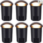 CLOUDY BAY [6 Pack] 5W Well Lights Low Voltage Landscape Lighting,12V-24V Waterproof Outdoor Side-lit Light,2700-5000K 5CCT In Ground Lights for Fence Pathway Deck, IP67 Rating,Bronze