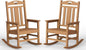 Ciokea Oversized Outdoor Rocking Chairs Set of 2, 380lbs Heavy-Duty Large Patio Rocker, High Back Cozy Porch Chairs, Weather Resistant Patio Rocking Chairs for Outside, Fire Pit, Deck, Teak