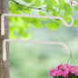 16" Plant Hangers 2-Pack - Heavy Duty Rust-Resistant Steel Hooks for Bird Feeders, Indoor/Outdoor Plants & Wall Decor, White