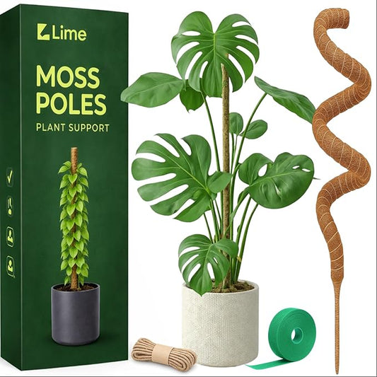Moss Pole Monstera Plant Support – 48” Bendable Moss Pole Monstera Plant Support, Plant Stakes for Indoor Plants, Tall Plant Sticks Support for Climbing Plants