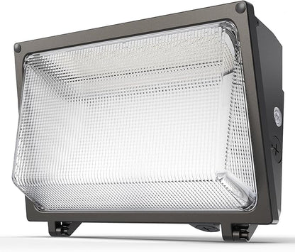LED Wall Pack 150W: 22500lm Outdoor Wall Lights with Dusk to Dawn Photocell - Glass Lens LED Security Flood Lighting for Parking Lot and Warehouse