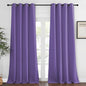 NICETOWN Blackout Room Darkening Window Curtain - Thermal Insulated Solid Grommet Blackout Patio Door Curtain/Drape for Living Room (Lilac Purple, 1 Panel, 52 by 95-inch)