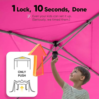 Quictent Privacy 8x8 Pop up Canopy Tent with Sidewalls and Roll-up Ventilated Windows, One Person Easy Setup, Outdoor Commercial Gazebo Shelter Enclosed Waterproof, Bonus 4 Sandbags