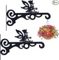 hogardeck Plant Hangers Outdoor Decor, 2 Pack 10” Metal Hanging Plant Bracket with Fairy for Garden Patio Yard Decor, Anti Rust Plant Hooks for Hanging Plants, Bird Feeder, Wind Chime, Lantern
