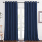NICETOWN Blackout 110 inch Sliding Door Curtain, Grommet Thermal Insulated Room Darkening Window Treatment Divider for Bedroom/Living Room, Navy, W66 x L110, 1 Panel