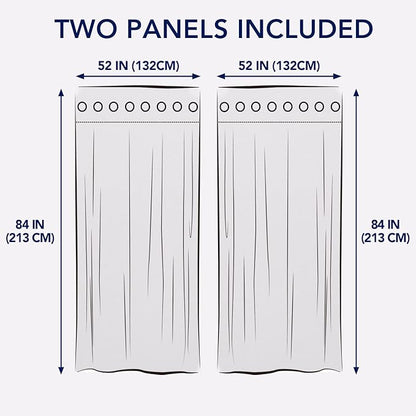 PureFit Outdoor Curtains for Patio Waterproof Weatherproof, UV Resistant Outside Curtains for Gazebo, Front Porch, Pergola, Sun Blocking Privacy Curtain, 52W x 84L inch, Set of 2, White