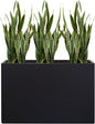 Metal Planter Box Rectangular Block - Modern Outdoor Galvanized Steel Long Box Planters All-Weather Use with Drainage Holes for Patio/Porch, 35.5×24×12IN