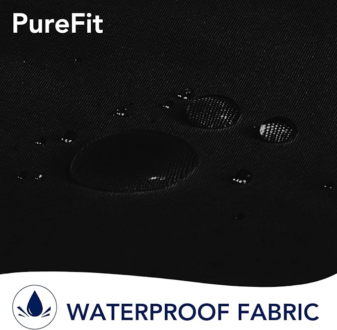 PureFit Outdoor Curtains for Patio Waterproof Weatherproof, UV Resistant Outside Curtains for Gazebo, Front Porch, Pergola, Sun Blocking Privacy Curtain, 150W x 95L inch, 1 Panel, Black
