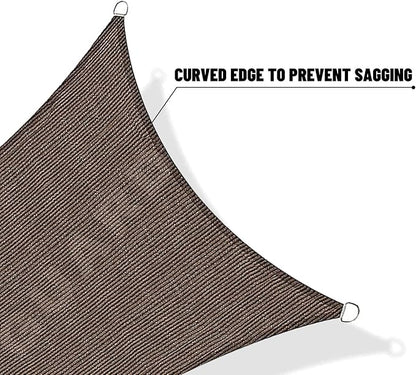 SUNNY GUARD Custom Size 12'x15'x19.2' Brown Sun Shade Sail Right Triangle UV Block Shade for Backyard Yard Patio Deck Garden(Customized)