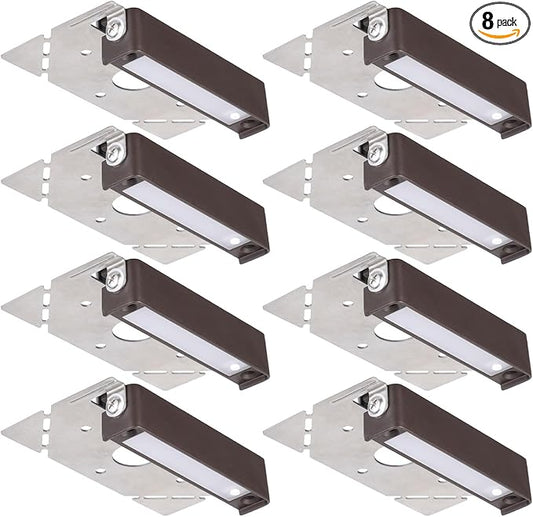 LEONLITE 8-Pack 4 Inch LED Hardscape Lighting, Update Retaining Wall Lights, LED Landscape Lighting, 12-24V AC/DC Paver Light Low Voltage, 1W/2W/3W Dimmable Outdoor Step Lights, 5000K Daylight, ETL