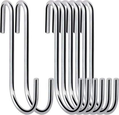 30 Pack 3 Inch S Hooks Heavy Duty Pan Pot Holder Rack Hooks Hanging Hangers S Shaped Hooks for Kitchenware Pots Utensils Clothes Bags Towels Plants