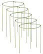 5 Pack Plant Support Stakes, Adjustable Plant Ring Cages with Green Rubber Wrapping, Ideal for Orchids, Indoor and Outdoor Potted Plants, 8" Wide x 11" High