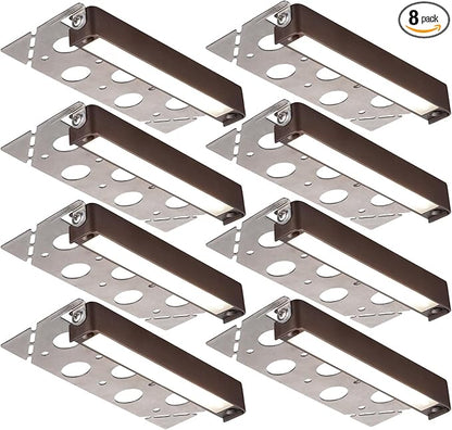 LEONLITE 8-Pack 7 Inch LED Hardscape Lighting, Update Retaining Wall Lights, LED Landscape Lighting, 12-24V AC/DC Paver Light Low Voltage, 3W/4W/5W Dimmable Outdoor Step Lights, 5000K Daylight, ETL