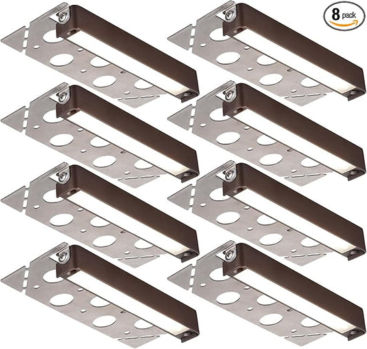 LEONLITE 8-Pack 7 Inch LED Hardscape Lighting, Update Retaining Wall Lights, LED Landscape Lighting, 12-24V AC/DC Paver Light Low Voltage, 3W/4W/5W Dimmable Outdoor Step Lights, 5000K Daylight, ETL