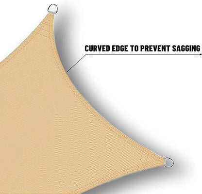 SUNNY GUARD Waterproof Sun Shade Sail 9' x 14' Sand Rectangle UV Block Sunshade for Backyard Yard Deck Patio Garden Outdoor Activities and Facility(Customized)