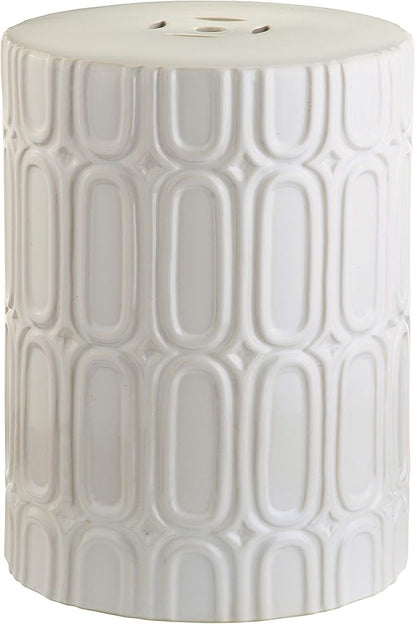 Safavieh Melody Glazed Ceramic Decorative Garden Stool, Cream