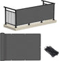 LOVE STORY Balcony Privacy Screen, 3'x9' Deck Shield Screen Fence Cover,UV Protection and Weather-Resistant,3 FT Height for Deck, Patio, Backyard, Outdoor Pool, Porch, Railing, Dark Grey