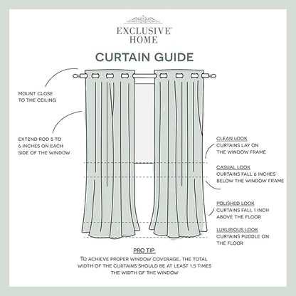 Exclusive Home Cabana Solid Indoor/Outdoor Light Filtering Hook-and-Loop Tab Top Curtain Panel Pair, 54"x144", Taupe