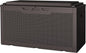JUMMICO 100 Gallon Resin Deck Box with Cushion, Waterproof Outdoor Storage Box with Lockable Lid for Garden Tools, Patio Cushions (Brown)