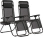 FDW Zero Gravity Lawn Lounge Chairs Set of 2 with Pillow and Cup Holder - Adjustable Reclining Folding Outdoor Chairs for Deck, Beach, Yard