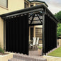 BONZER Outdoor Curtains for Patio Waterproof Thick Privacy Wide Grommet Light Filtering Outside Curtains for Porch Pergola Gazebo Deck, 1 Panel, 110W x 108L inch, Black