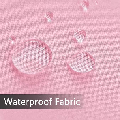 SpaceDresser Waterproof Outdoor Sheer Curtains for Patio - 2 Panels Rod Pocket Indoor Voile Sheer Curtain for Living Room,52W x 120L inch,Light Pink