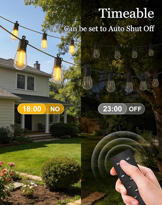 50ft-Solar-Powered-Lights-Outdoor-Waterproof-String Lights-Outside-Patio-Yard-Garden-Fence-Backyard-Deck-Porch-Balcony-Patios-Camping-Battery-Operated-LED-Fairy-Strip-Lighting-Hanging-Edison-Bulbs-S14