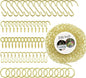 236 Inch Gold Hanging Baskets Chains - Adjustable Length, Brass Decorative Metal Chain with A Great Assortment of Hooks for Hanging Bird Feeders Planters Baskets Billboards Ornaments, Chain Hooks DIY