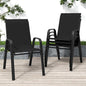 Patio Chairs Set of 4, Stackable Outdoor Dining Chairs for All Weather Textilene Fabric & Metal Frame, Outdoor Chairs Set for Backyard Deck Garden