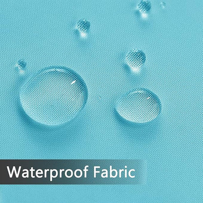 SpaceDresser Waterproof Outdoor Sheer Curtains for Patio - 4 Panels Rod Pocket Indoor Voile Sheer Curtain for Living Room,52W x 120L inch,Aqua
