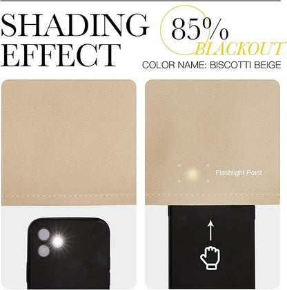 NICETOWN Room Darkening Curtain Blind - Modern Design Light Reducing & Privacy Protection Short Window Drape/Drapery for Kid's Room, 52x95 inches, 1 Piece