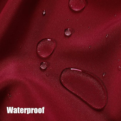 BONZER Wide Waterproof Outdoor Curtains for Patio Heavy Privacy Light Filtering Grommet Outside Curtains for Porch, Pergola, Gazebo, 1 Panel, 110W x 108L inch, Red