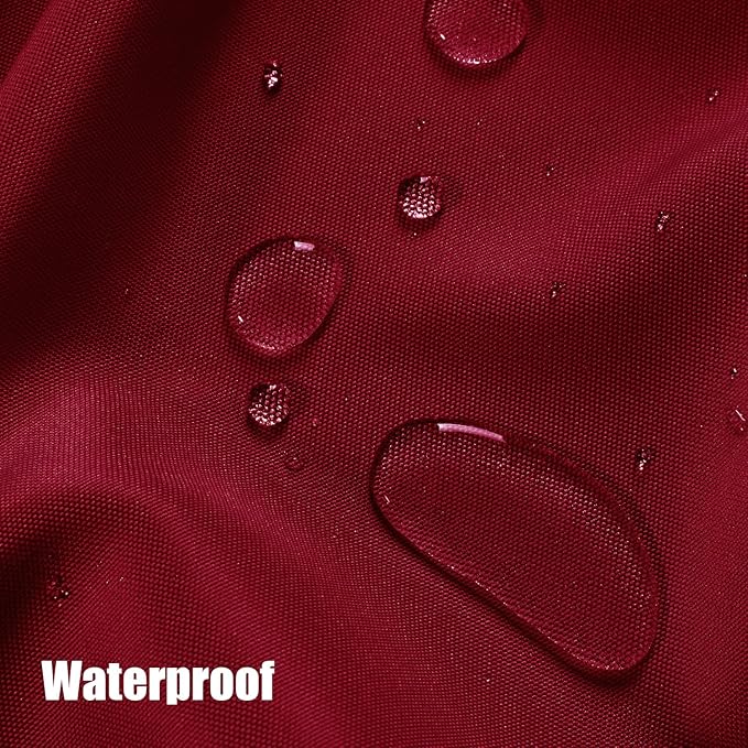 BONZER Outdoor Waterproof Curtains for Patio Privacy Grommet Light Filtering Outside Curtains for Gazebo, Porch, Pergola, Pavilion, 1 Panel, 54W x 108L inch, Red