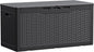Devoko 100 Gallon Waterproof Large Resin Deck Box Indoor Outdoor Lockable Storage Container for Patio Furniture Cushions Garden Tools (100 Gallon, Black)