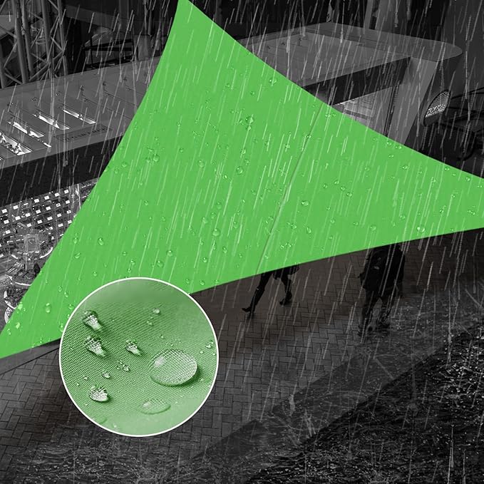 SUNNY GUARD Waterproof Sun Shade Sail 11'x11'x15.6' Lemon Green Right Triangle UV Block Sunshade for Backyard Yard Deck Patio Garden Outdoor Activities and Facility(Customized)