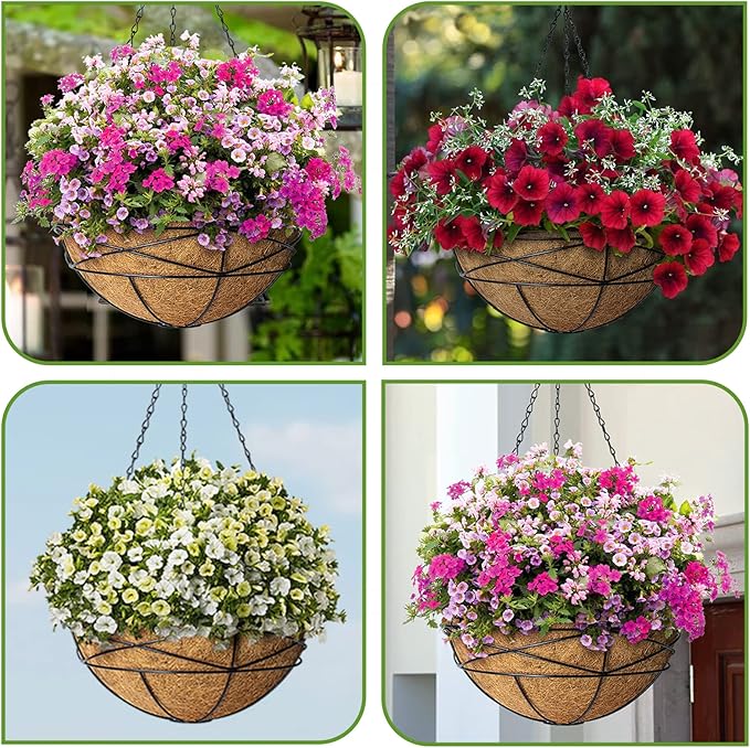 2 Pack 12 Inch Round Replacement Coco Liners for Hanging Basket Natural Coconut Fiber Liner for Flower Planter Coco Coir Pots for Indoor Outdoor Garden Plants