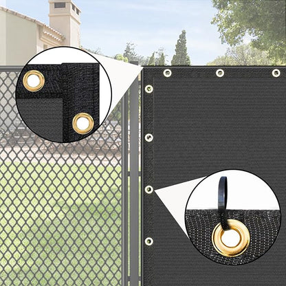 UPGRADE Privacy Fence Screen 3'x12' Dark Grey Outdoor 90% Visibility Blockage 170 GSM Mesh Shade Cover Panels for Backyard,Balcony,Home Decoration with Zip Ties,Customized Avaliable