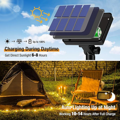 8 Pack Solar String Lights Outdoor, 640LED 264FT Waterproof 8 Modes Copper Wire Solar Twinkle Lights for Outside Garden Patio Tree Christmas Wedding Party Decor