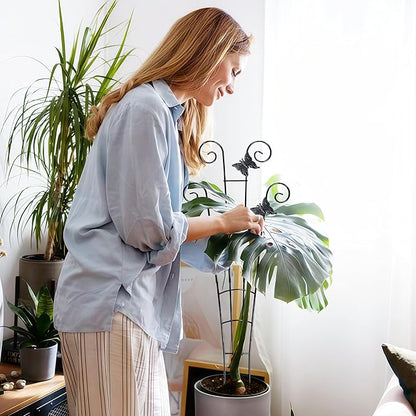 COOMIN 30'' Monstera Plant Support Outdoor, Metal Expandable Plant Supports for Indoor Plants, 2P Garden Trellis for Climbing Plants Indoor - Ivy, Pothos, Philodendron, Hoya