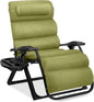 Best Choice Products Oversized Zero Gravity Chair, Folding Outdoor Patio Recliner, XL Anti Gravity Lounger w/Removable Cushion, Cup Holder, Side Tray, 350lb Capacity - Lime Green