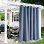RYB HOME Outdoor Curtains for Patio Waterproof Block Sunlight Thermal Insulated Privacy Assured Thick Outside Curtains for Porch, Gazebo, Pergola, W84" x L84", Stone Blue, 1 Panel