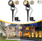 L LOHAS LED 5W Dusk to Dawn Outdoor Lighting, Auto On/Off 3000K Landscape Outdoor Spotlight, IP66 Waterproof Plug in Spot Lights for Yard, Garden, House, Pathway, Plant, UL Listed (2 Pack)