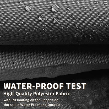 LOVE STORY Triangle 7'x7'x7' Waterproof Sun Shade Sail Canopy UV Block for Outdoor Patio Backyard Carport,Dark Grey(We Make Custom Size)