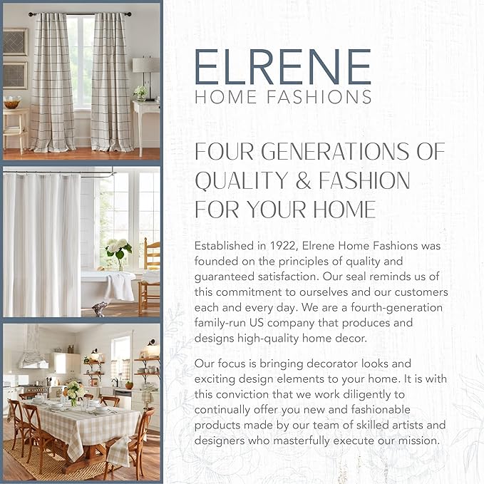 Elrene Home Fashions Matine Weatherproof Tab-Top Indoor/Outdoor Solid Color Curtain Panel for Porch, Pergola, Patio, Deck, 52”W x 95”L, Yellow